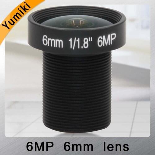 Yumiki cctv lens 6mm 1/1.8" 6MP F1.6 M12 Mount CCTV Resolution Lens Machine Vision Lens