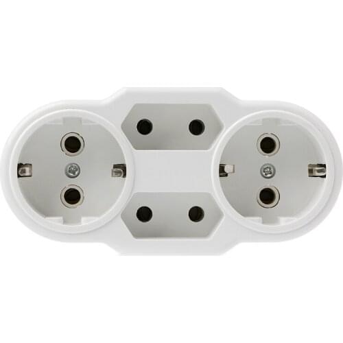 European Type Conversion Plug 1 to 4 Way EU Standard Power Adapter Socket 16A Travel Plugs AC 110-250V