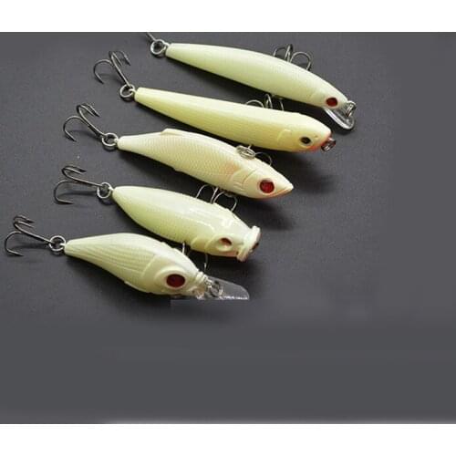 Minow Fishing Lure Bait Pencil Popper Crank Bait Bionic Plastic Luminous Fake Killer Plastic ABS Hard Recreational Fishing Lure