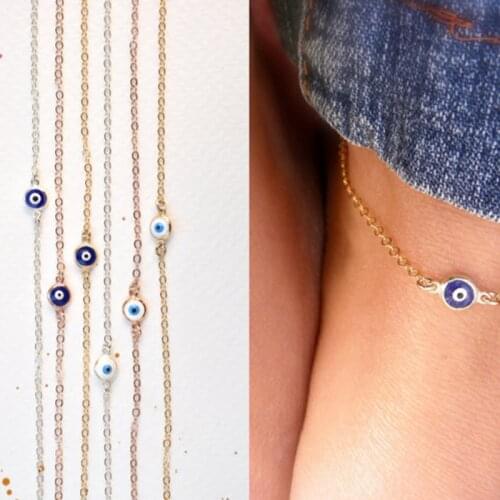Simple turkey bead evil eye ankle gold evil eye anklet For Women Women wholesale jewelry