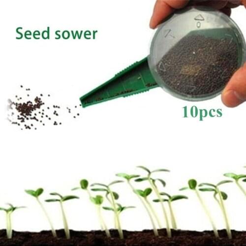 10pcs Adjustable Garden Plant Seed Dispenser Sower Dial Creative Disseminator Sower Planter Starter Seeder Gardening Gadgets