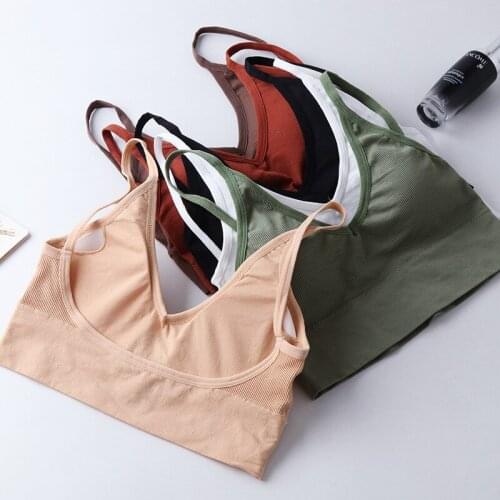 Sexy Bra For Women Seamless Lingerie U Backless Bralette Push Up Brassiere Sport Crop Tank Top Girl Wireless Soutien Gorge Femme