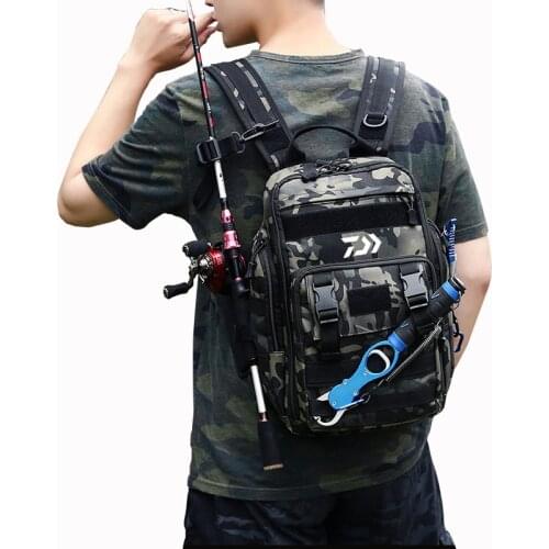 New DAIWA Fishing Tackle Bag Backpack Tactical Waterproof Shoulder Backpack Pack Chest Bag for Fishing