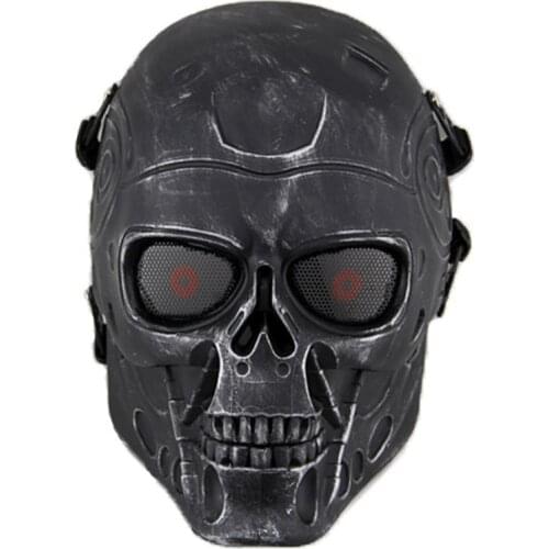 Terminator T800 Skull Full Face Tactical Mask Airsoft CS Wargame Hunting Accessories Cosplay Military Protective Paintball Masks