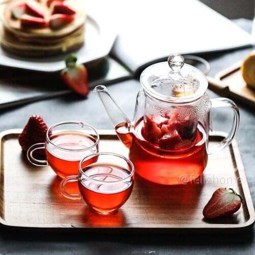 Heat-resistant glass teapot for boiling fruit teapot with filter teapot tea set set kettle restaurant teapotTeapot Set Heat-resi