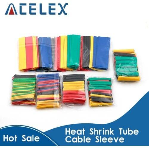 164pcs/Set Heat Shrink Tube termoretractil Polyolefin Shrinking Assorted Insulated Sleeving Tubing Wrap Wire Cable Sleeve Kit
