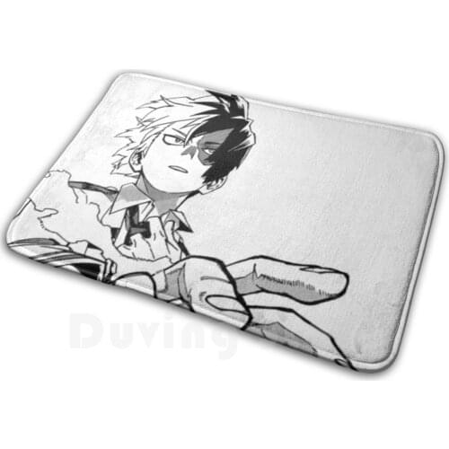Todoroki Fight Sticker 2 Soft Non-Slip Mat Rug Carpet Cushion Anime Manga Bnha New Hot Shoto Todoroki Shoto Todoroki