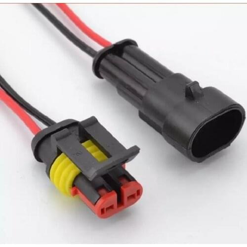 2 Pin Mode Automobile Sealing Waterproof Wire Connector Plug Setting Up Automatic Connector With Cable