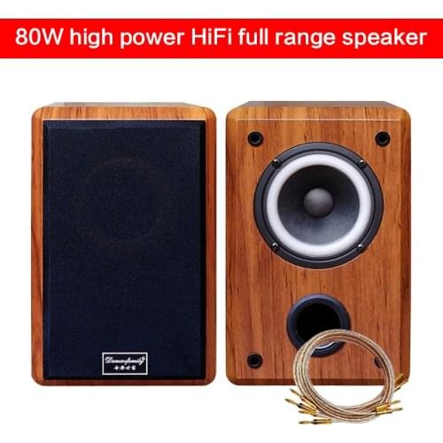 40W*2 High-power 4-inch Full-range Speaker Home Hifi Fever Bookshelf Audio Passive Desktop Speaker Three-band Equalization
