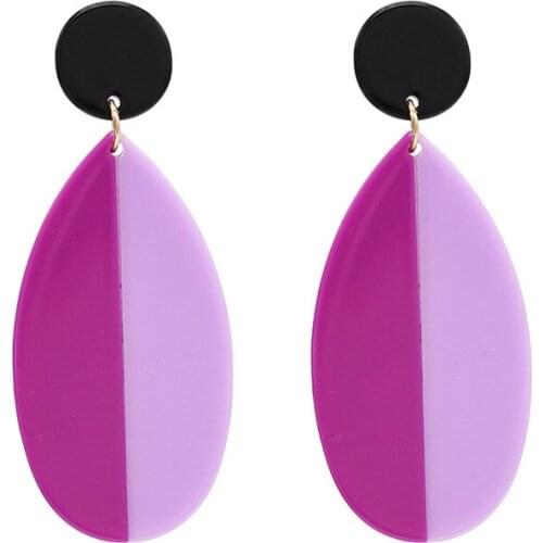 Punk Acrylic Earrings for Women Exaggeration Long Acid Pendant Dangle Earrings Fashion Bohemian Party Jewelry Accessories