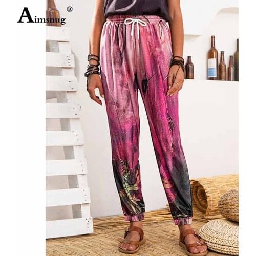 High Waist Pants Plus Size 5xl Womens Summer Harem Trouser Fashion Tie Dry Casual Drawstring Pantalon Female Ankle-Length Pants