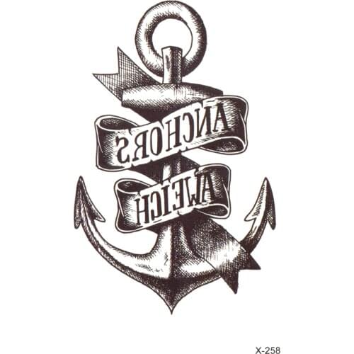 100pcs Anchor waterproof temporary tattoo sticker tatuajes Tatouage temporaire fake tatoos Taty gold tattoo henna kids tattoo