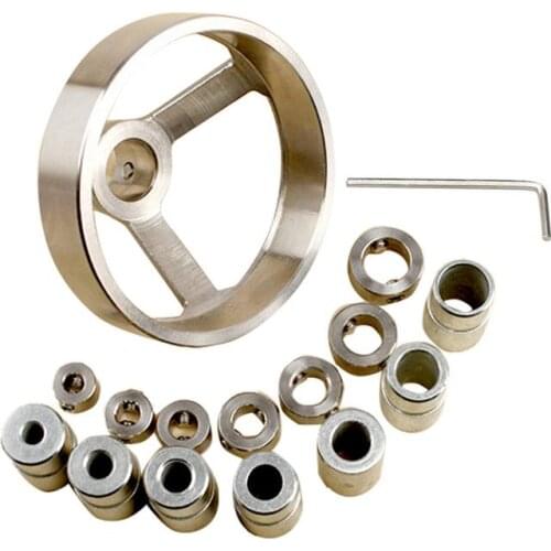16 Piece Special Drilling Aid Set Stainless Steel Straight Hole Locator Spacing Ring Woodworking Drilling Locator
