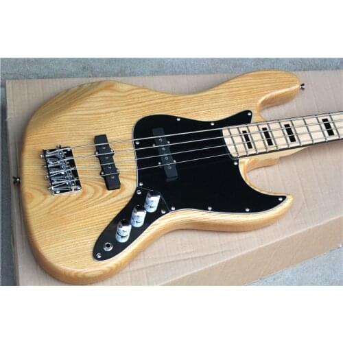 2021 High quality electric bass guitar,4 string bass guitar,,ASH body,natural color,maple neck,free shipping