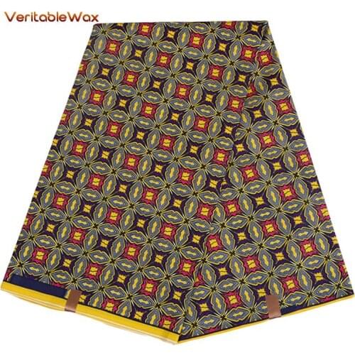 2020 African Prints Fabric New veritableWax Fabric African Printed Fabrics Nigeria Polyester Ankara Fabric 6 Yards FP6005