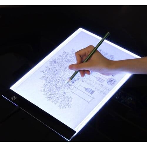 A4 Light Panel Light Pad Ultra Thin Tracing Light Box Board with 3-level Dimmable Brightness for Diamond Painting Supplies Tool