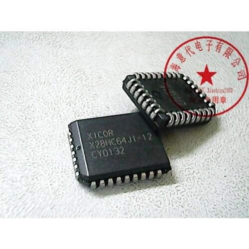 Free shipping X28HC64JI X28HC64JI-12 Byte Alterable EEPROM PLCC-32