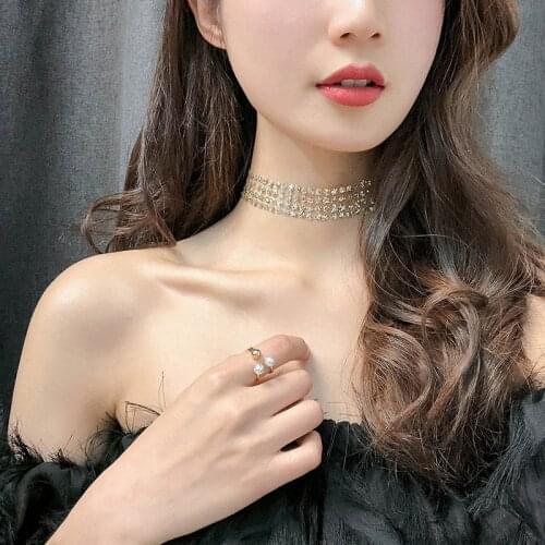 Choker Fresh Girl Heart Short A Neck Bring A Collar For A Horse Concise Necklace Woman Ins Student Clavicle Chain