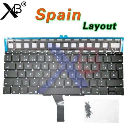 For A1370 A1465 SP Spanish keyboard/Backlight Backlit+100pcs keyboard screws For MacBook Air 11.6" A1370 A1465