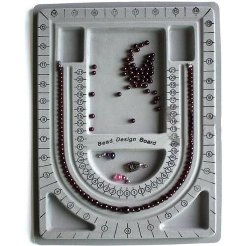 Flocked Bead Board Bracelet Beading Jewelry Organiser Tray Design DIY Craft Tool