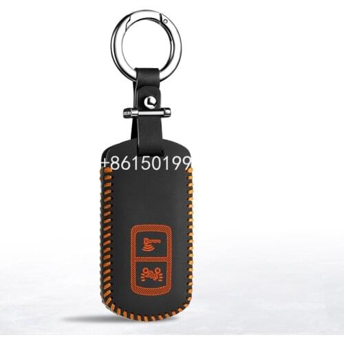 Leather key cover for honda click 2019 moto car motobike Car Key bag case wallet holder