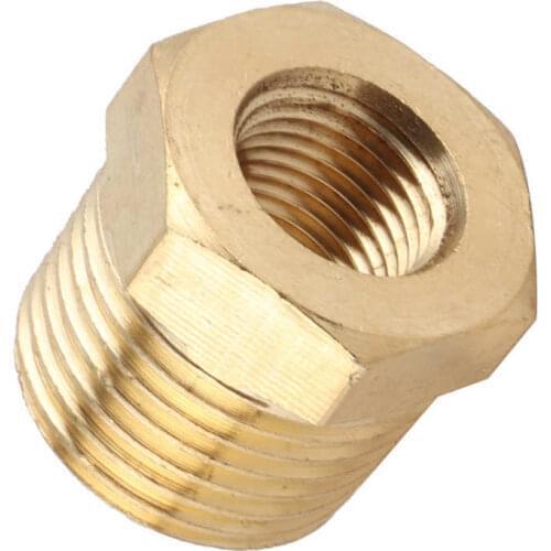 Brass Pipe Reducer Adapter NPT Bushing Fitting 3/8in Male to 1/8in Female for Water Fuel Gas Oil Car accessories