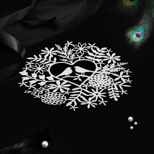 Leaf Heart Flowers with Birds Metal Cutting Dies New 2019 for Craft Dies Scrapbooking Album Embossing Stencil Die Cut Decor