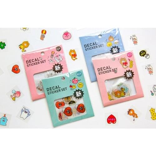 Cartoon bear sticker set diy decoration sticker for album scrapbooking stationery sticker gift for kids