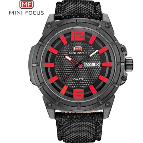 MINIFOCUS Mens Army Military Watches Luxury Watch Men Quartz Wrist Watch Sports Date Clock Brand Casual Nylon Watch For Male