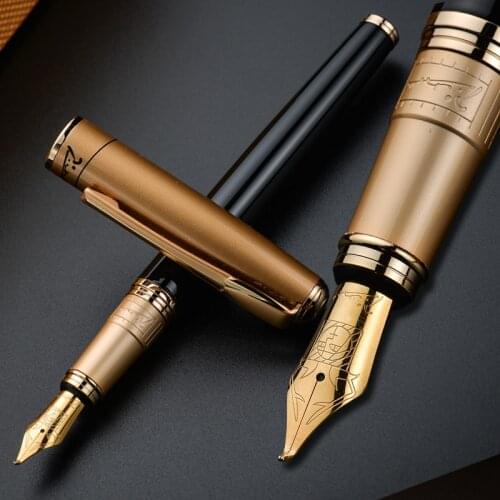 Picasso 906 Athens Dynasty Fine Nib / Calligraphy Bent Nib Fountain Pen Original Box Optional Black with Noble Golden/Silver Cap