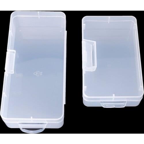 Rectangular Plastic Clear Storage Box Jewelry Parts Container Case Organizer
