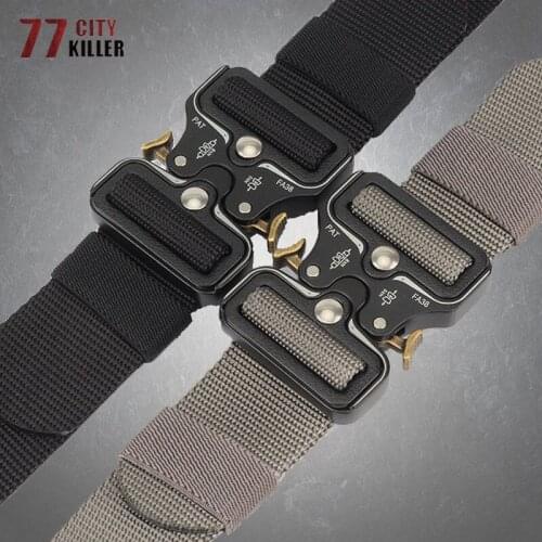 Mens Tactical Military Belt Weave Canvas Multi-function Alloy Buckle Belt Male High Quality Outdoor Marine Corps Nylon Belts
