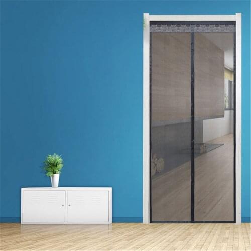 Anti Mosquito Mesh Curtain Magnetic Screen Door Hoop Loop Glass Fiber Flame Retardant Stickers Summer Curtain Net Screen Window