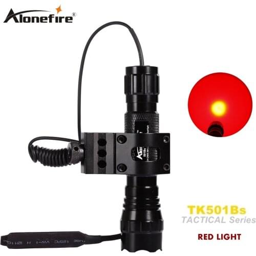 Tactical Flashlight 501B led Red light Hunting Torch Spotlight Shot gun lighting +gun mount+Remote switch