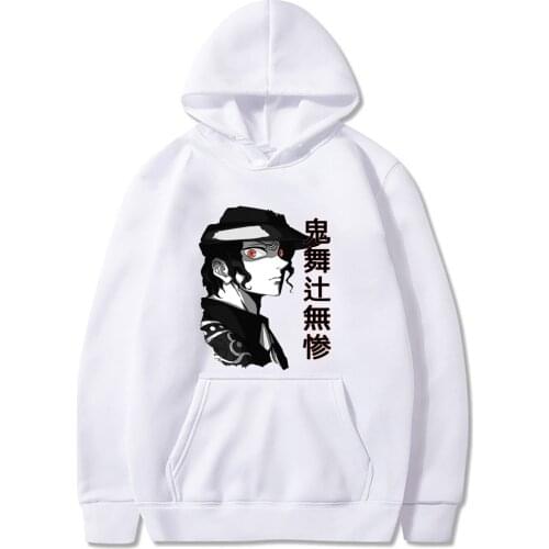 Muzan Kibutsuji Hoody Japanese Anime Demon Slayer Men Hoodies Casual Loose Sweatshirt Unisex