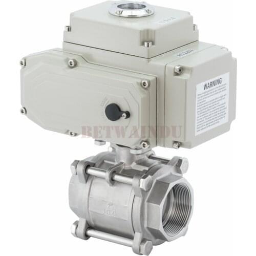 High Temprature DN15 Motorized Ball Valve 1/2" 11V0AC 12V/24V DC 2 Way Stainless Steel CR05 Electrical Ball Valve