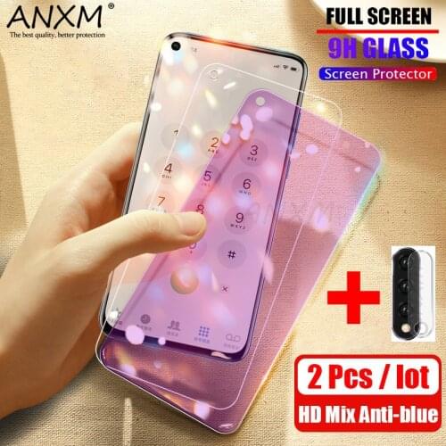 2Pcs Tempered Glass For Huawei Honor 30 20 Pro Screen Protector Anti Blu For Honor View 30 20 V20 V30 Pro Glass Protective Film