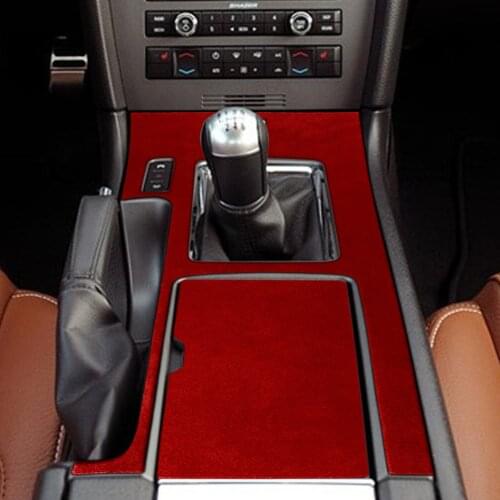 Suede Car Center Gear Shfit Box Frame Decoration Cover Trim Styling Sticker For Ford Mustang （2010-2014