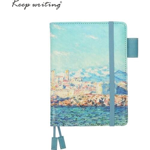 A6 notebook Grid Paper Lined Dotted Diary Blank pages can choose planners journal Stationery small notepad Oil painting cover