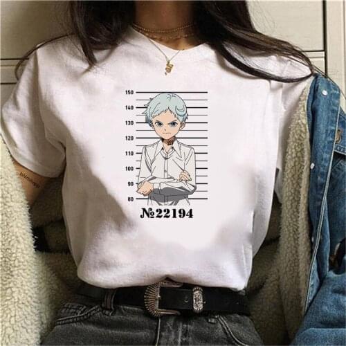 Anime Clothes Promised Neverland Emma Graphic TShirt Hip Hop Harajuku Female T Shirt Yakusoku No Neverland Vintage Women T-shirt
