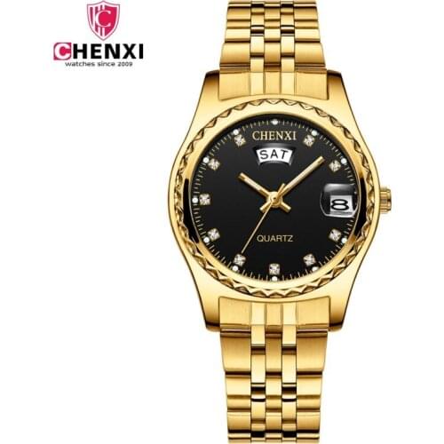 CHENXI Women Fashion Watches Ladies Gold Bracelet WristWatches Luxury Brand Gift For Womens Quartz Clock Wristwatch Reloj Mujer