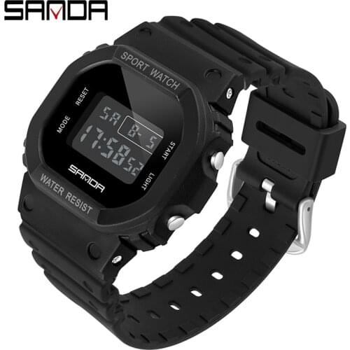 Fashion New Sanda Top Brand White Women Sports Watch Matcha Waterproof Ladies Jelly Digital Watches Reloj Mujer Relogio Feminino
