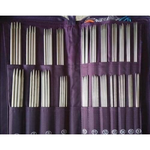 104pcs Double Pointed A Set of stainless steel Knitting Needle Crochet Hooks Circular Needle Hook Needlework Knitted Tool 18565