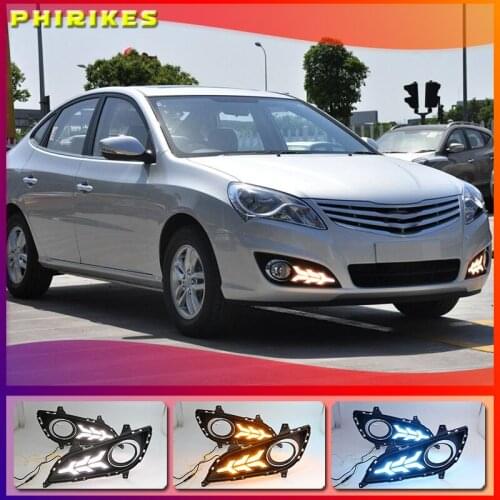 2pcs For Hyundai elantra 2011-2016 LED DRL For elantra High brightness guide LED DRL led fog lamps daytime running lights