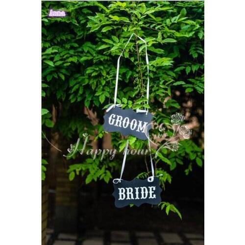 2pc/lot Garland Banner Bride Groom Po Props Chair Signs Po Booth Wedding Party Decoration