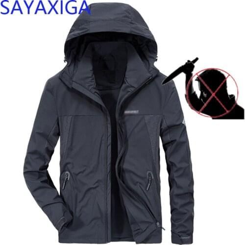 2019Self-defense Men jacket anti cut stab resistant security blade stab proof police swat clothing stealth arme de defence tops