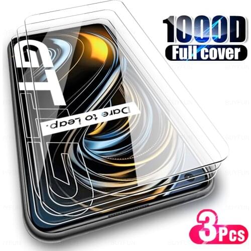 3pcs 100% original full cover protective glass for realmi realmy relme realme gt 5g 2021 rmx2202 6.43'' screen protector film 9h