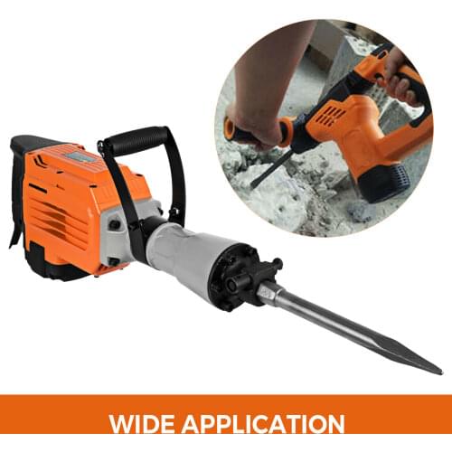3500W Electric Demolition Jack Hammer Breaker 95mm Concrete 1400RPM Non-slip