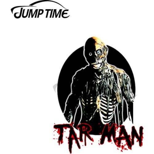 Jump Time 13 x 10.7cm For Tar Man Zombie Car Stickers and Decals Vinyl Cartoon Decoration Suitable for All Types of Vehicles