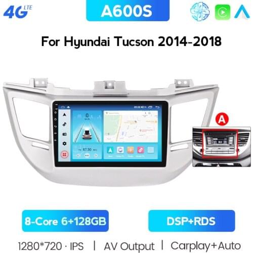 Android 10.0 Car Multimedia Player For Hyundai Tucson IX35 2015 2016 2017 2018 Autoradio GPS Navigation Camera WIFI IPS Screen B